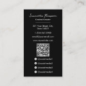 ファッション美しいBlogger Content Creatorフルフォト 名刺 (裏面)