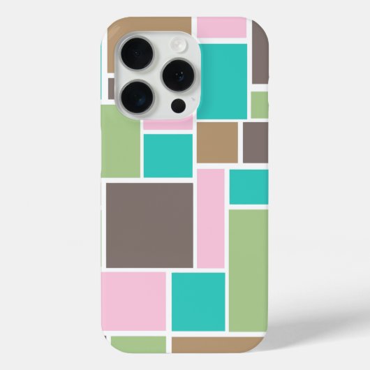 ファッション色抽象芸術四角形パターン Case-Mate iPhoneケース (裏面)