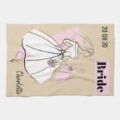 ファッション花嫁ニュートラルグループブライドキッチンタオル キッチンタオル (横)