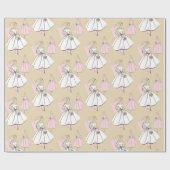 ファッション花嫁ニュートラルグループラッピング紙 ラッピングペーパー (フラット)