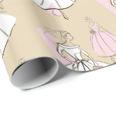 ファッション花嫁ニュートラルグループラッピング紙 ラッピングペーパー (ロールコーナー)