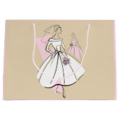 ファッション花嫁ニュートラルグループ抱き枕ラージピンク ラージペーパーバッグ (正面)