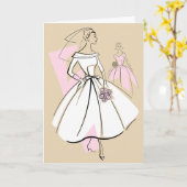 ファッション花嫁ニュートラルグループ文字グリーティングカード カード (黄色い花)