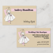 ファッション花嫁ニュートラルヘッダー名刺 名刺 (正面/裏面)