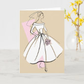 ファッション花嫁ニュートラル挨拶カード カード (黄色い花)