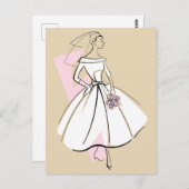 ファッション花嫁ニュートラル葉書 ポストカード (正面/裏面)