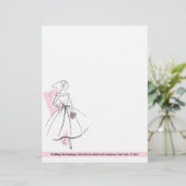 ファッション花嫁ピンクのレターヘッドアドレス レターヘッド (スタンド正面)