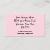 ファッション花嫁ピンクの名刺ピンクバック 名刺 (裏面)