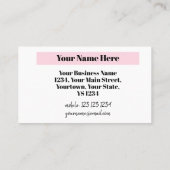 ファッション花嫁ピンクウェディングプランナー名刺 名刺 (裏面)