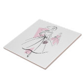 ファッション花嫁ピンクグループタイル タイル (側面)