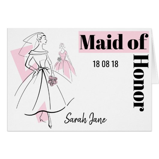 ファッション花嫁ピンクグループメイド・オブ・オーナー(花嫁付き添い人)日付名h (正面横)