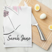 ファッション花嫁ピンクグループ花嫁のキッチンタオル キッチンタオル (四つ折り)