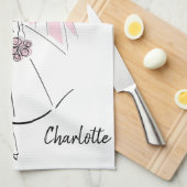 ファッション花嫁ピンクグループ花嫁キッチンタオル キッチンタオル (四つ折り)