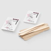 ファッション花嫁ピンクブライダルシャワーファンパドル ハンドファン (組立なし)