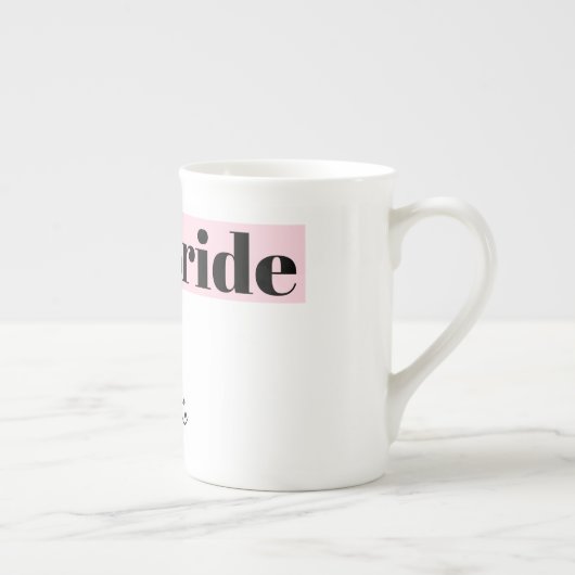 ファッション花嫁ピンクブライド名ボーン中国マグ ボーンチャイナマグカップ (右)