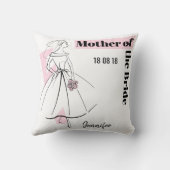ファッション花嫁ピンクマザーオブ花嫁装飾用クッション クッション (裏面)