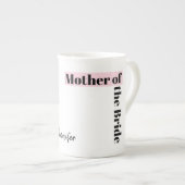 ファッション花嫁ピンクマザー花嫁ネームボーン中国 ボーンチャイナマグカップ (正面右)