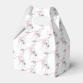 ファッション花嫁ピンク数々ののビーフボックス フェイバーボックス (正面サイド)