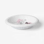 ファッション花嫁ピンク花嫁の名前 ペーパーボウル (傾斜あり)