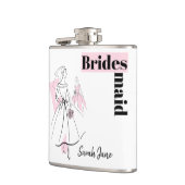 ファッション花嫁ピンク花嫁メイド名フラスコ フラスク (左)