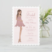ファッション花嫁ブライダルシャワー招待 招待状 (スタンド正面)