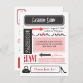 ファッション表示招待状 インビテーションポストカード (正面/裏面)