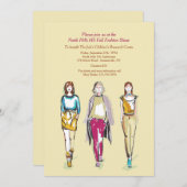 ファッション表示招待状 招待状 (正面/裏面)