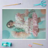 ファッション表示水玉模様ガールデコップページ 薄葉紙 (クラフト)