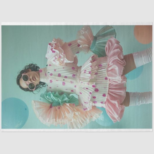 ファッション表示水玉模様ガールデコップページ 薄葉紙 (正面)