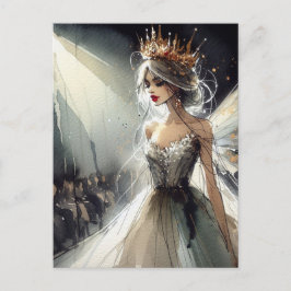 ファッション表示水色の妖精 ポストカード