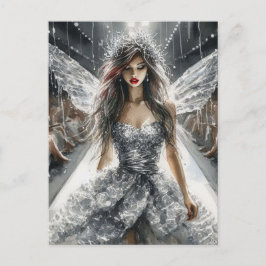 ファッション表示水色の妖精 ポストカード