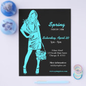 ファッション表示(ターコイズ) チラシ (シングル)