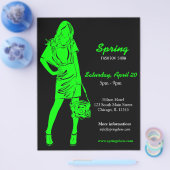 ファッション表示(ライム) チラシ (シングル)