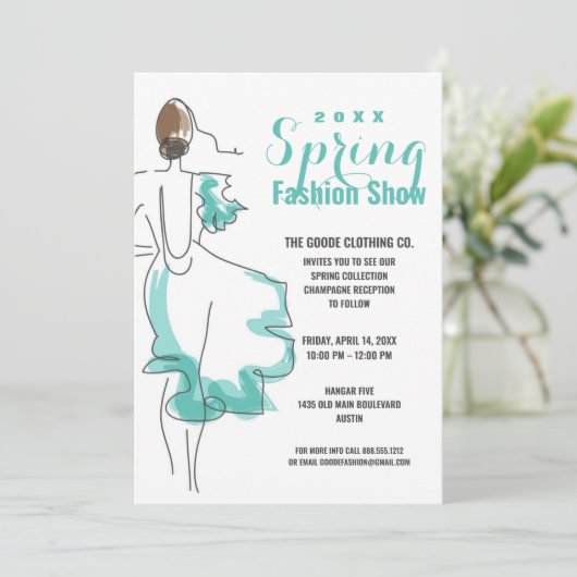 ファッション表示|季節集合滑走路イベント 招待状 (スタンド正面)