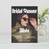 ファッション表紙雑誌の写真 ブライダルシャワー 招待状 (スタンド正面)