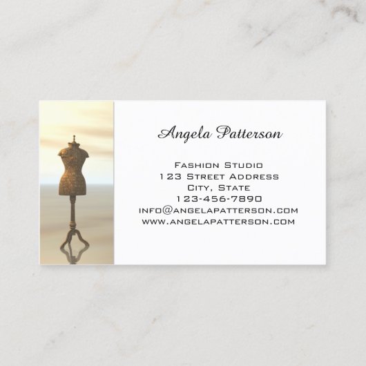 ファッション裁縫クラス名刺 名刺 (裏面)