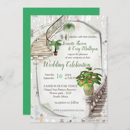 ファッション設計者 招待状 (正面/裏面)