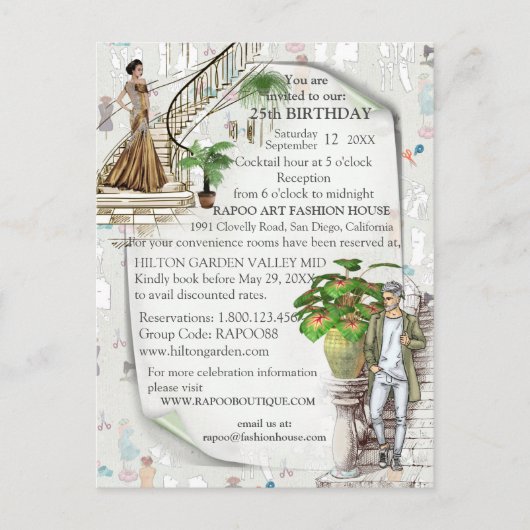 ファッション設計者 案内ポストカード (正面)