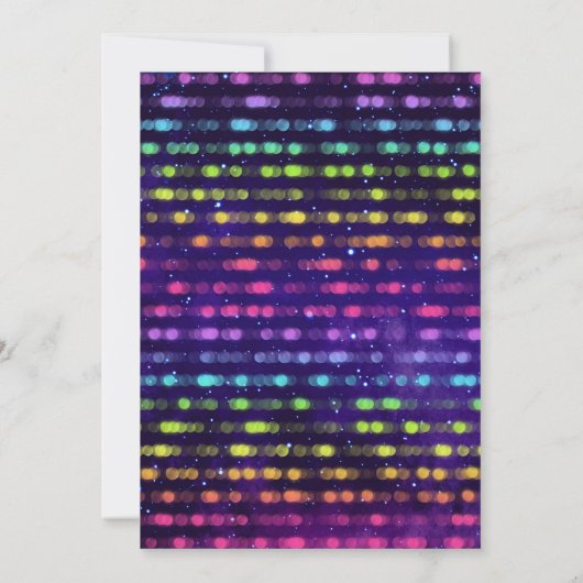 ファッション誕生日パーティーを表示 招待状 (裏面)