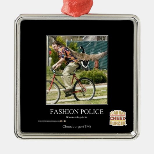 ファッション警察 メタルオーナメント (正面)