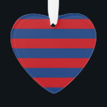 ファッション赤と青の水平ストライプ線 オーナメント<br><div class="desc">赤モダンと青の横向きストライプのはカスタム贈り物だ。</div>