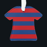 ファッション赤と青の水平ストライプ線 オーナメント<br><div class="desc">赤モダンと青の横向きストライプのはカスタム贈り物だ。「このデザイ頼ザ」リンクを使用し連絡て、お客様の特別なデザインリクエストを受け付けたり、お客様のカスタマイズのニーズに対する支援を受けることができます。ギフト素晴らしアイディア。</div>