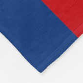 ファッション赤と青の水平ストライプ線 フリースブランケット (角)