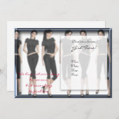 ファッション転送女子の招待状 招待状 (正面/裏面)