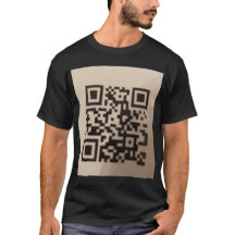 「ファッション転送Tシャツとスキャン可能QRコード。
