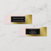 ファッション金ゴールドグリッター幾何カラーブロック スキニー名刺 (正面/裏面)