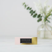 ファッション金ゴールドグリッター幾何カラーブロック スキニー名刺 (スタンド正面)