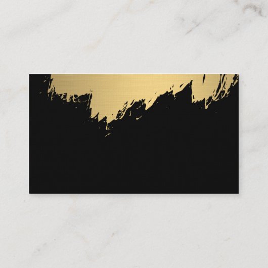 ファッション金ゴールドブラシ付きブラック 名刺 (裏面)