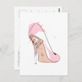 ファッション金髪の少女 ポストカード (正面/裏面)