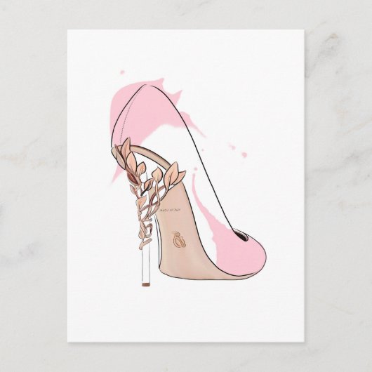 ファッション金髪の少女 ポストカード (正面)